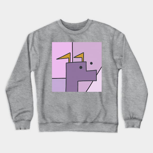 Abstract Purple Dragon Crewneck Sweatshirt by BKArtwork